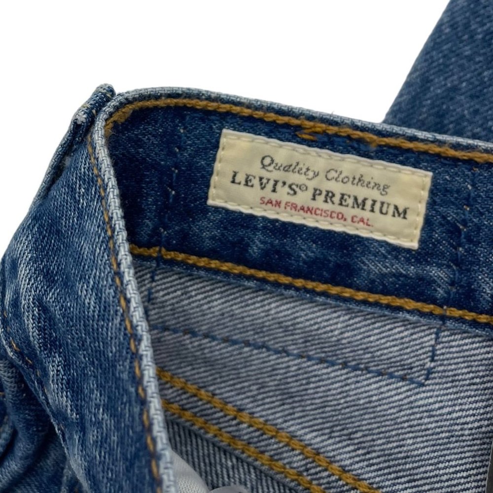 NWT Levi's 501 High Rise Straight Leg Jeans Dark Wash Quality Denim - Picture 4 of 6